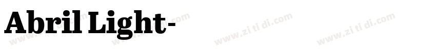 Abril Light字体转换